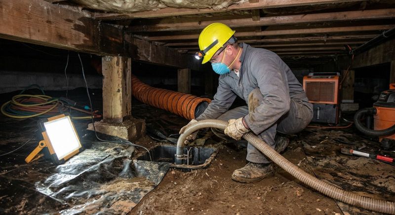 Crawl Space Water Remediation in Wilmington, NC